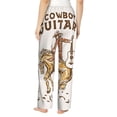 thumbnail image 3 of Picia Cowboy Rodeo Guitar Womens Soft Woven Cotton Elastic Waistband Sleep Pajama Pant Lounge Sleep Pant With Pockets And Drawstring-XX-Large, 3 of 9