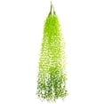 thumbnail image 2 of 5-Fork Rattan Wall Hanging - Artificial Greenery Decor, for Mall/Home/Ceiling, Durable Plastic, Easy Install, 2 of 5
