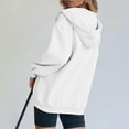 thumbnail image 5 of jtjvou Womens Zip Up Hoodies Oversized Sweatshirts Fall School Fashion Outfits Casual Jackets 2025 Winter Clothes White L, 5 of 8