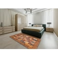 thumbnail image 5 of Ahgly Company Machine Washable Indoor Square Abstract Bronze Brown Area Rugs, 3' Square, 5 of 7
