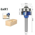 thumbnail image 1 of Lefu 6/8MM1/4 Shank 4 Corner Router Bit R1 R2 R3 Trim Edging Woodworking Bit for Wood, 1 of 7