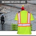 thumbnail image 4 of Hi Vis T-Shirt - Safety Shirt, ASNI Class 3 Reflective Safety Short Sleeve T-Shirt-6895-Blk-Yell-M, 4 of 7