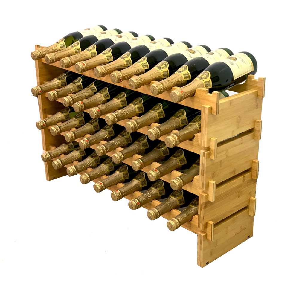 36 Bottle Stackable Modular Wine Rack Wine Storage Rack Solid