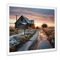 thumbnail image 5 of Designart "Winter Scenery With Barns" Barns Picture Framed Wall Art Living Room, 5 of 5