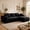 Black, variant on 106" L-Shaped Boneless Cloud Couch for Living Room, Corduroy Modular Sectional Couch, Deep Seat Memory Foam Sofa No Assembly Black
