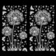 thumbnail image 1 of 2 juegos de adhesivos florales para ventanas con diseño de diente de león, sin pegamento, película adhesiva estática blanca para ventanas, 1 of 6