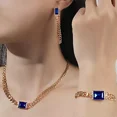 thumbnail image 5 of Juego De Joyas De Moda -Azul 3 Pcs, Collar, Pulsera, Aretes, 5 of 5