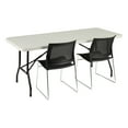 thumbnail image 7 of Norwood Commercial Furniture 6 ft Multipurpose Indoor Outdoor Heavy Duty Portable Rectangular Blow Molded Plastic Folding Table 30" W x 72" L Gray, 7 of 7