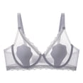 thumbnail image 2 of HBGVBA Women's Push Up Bras Summer Thin Lace Solid Color Breathable No Underwire Supportive Bra, 2 of 5