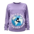 thumbnail image 4 of RKSTN Women's Maternity Sweatshirts Oversized Pregnancy Graphic Print Long Sleeve T Shirts Womens Casual Solid Plus Size Round Neck Loose Fits Comfy Funny Printed Pullover Hoodless Sweatshirt Tops, 4 of 7