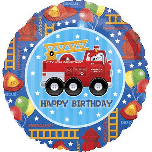 Celebrations 18c Hx Am Fire Engine Fun Birthday