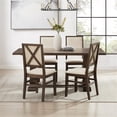thumbnail image 2 of Pemberly Row Contemporary 5-Piece Dining Table Set in Dark Oak/Creme, 2 of 9