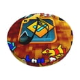 thumbnail image 2 of Lsque Geometry Dash Round Bar chair cushion covers Velvet Fabric Premium Comfort Protects from Scratches and Stains for 14-17 Inch Chair- 13 inch, 2 of 7