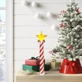 thumbnail image 6 of Christmas Star Light-Up Wand Decoration - Red & White Striped LED Glitter Wand, Festive Holiday Ornament for Home, Party, Christmas Tree & Perfect Holiday Gift, 9.8in/25cm, Multicoloured, 6 of 7