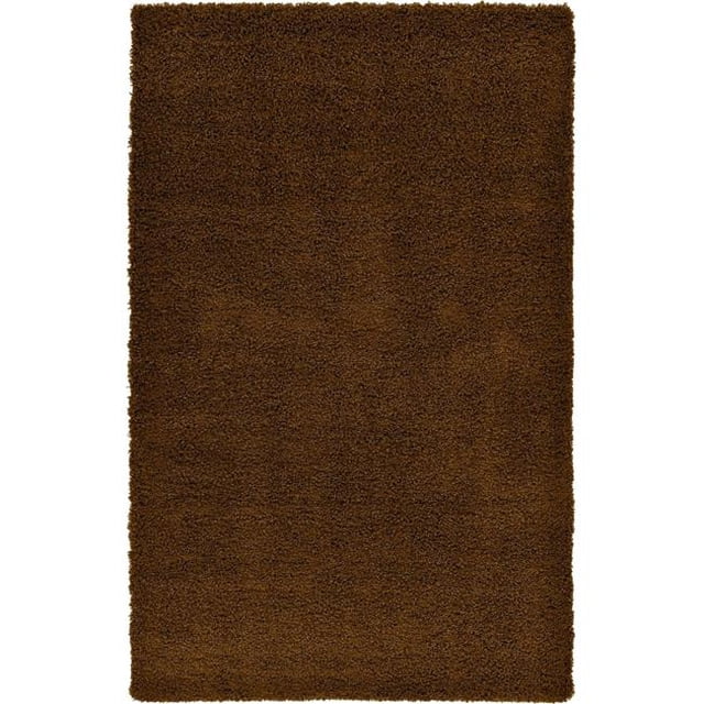 Tapis Shag Luxueux Doux Tissé à la Main de 3 x 5 Pi - Coca