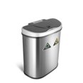 thumbnail image 1 of Nine Stars 18.5-Gallon Motion Sensor Recycle Unit and Trash Can - Stainless Steel, 1 of 5