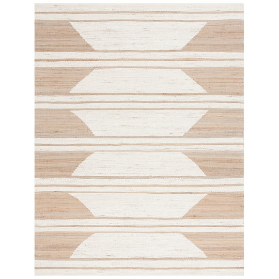 SAFAVIEH Natural Fiber Dina Geometric Area Rug, Natural/Ivory, 8' x 10'