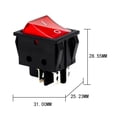 thumbnail image 4 of Interruptor Basculante Kuymtek 2 Niveles 4 Pines 10A AC125-250V Rojo, 4 of 9