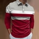 thumbnail image 3 of Camisas Tipo Para Hombre Camiseta holgada de solapa de manga larga para primavera y otoño para hombre (Red, XXL), 3 of 5