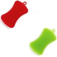 thumbnail image 2 of Esponjas de silicona (2 paquetes), esponja de silicona para platos, cepillo de limpieza de cocina, antiadherente resistente al calor (para fregar, cepillar, lavar) Zhivalor LKX-1182, 2 of 6