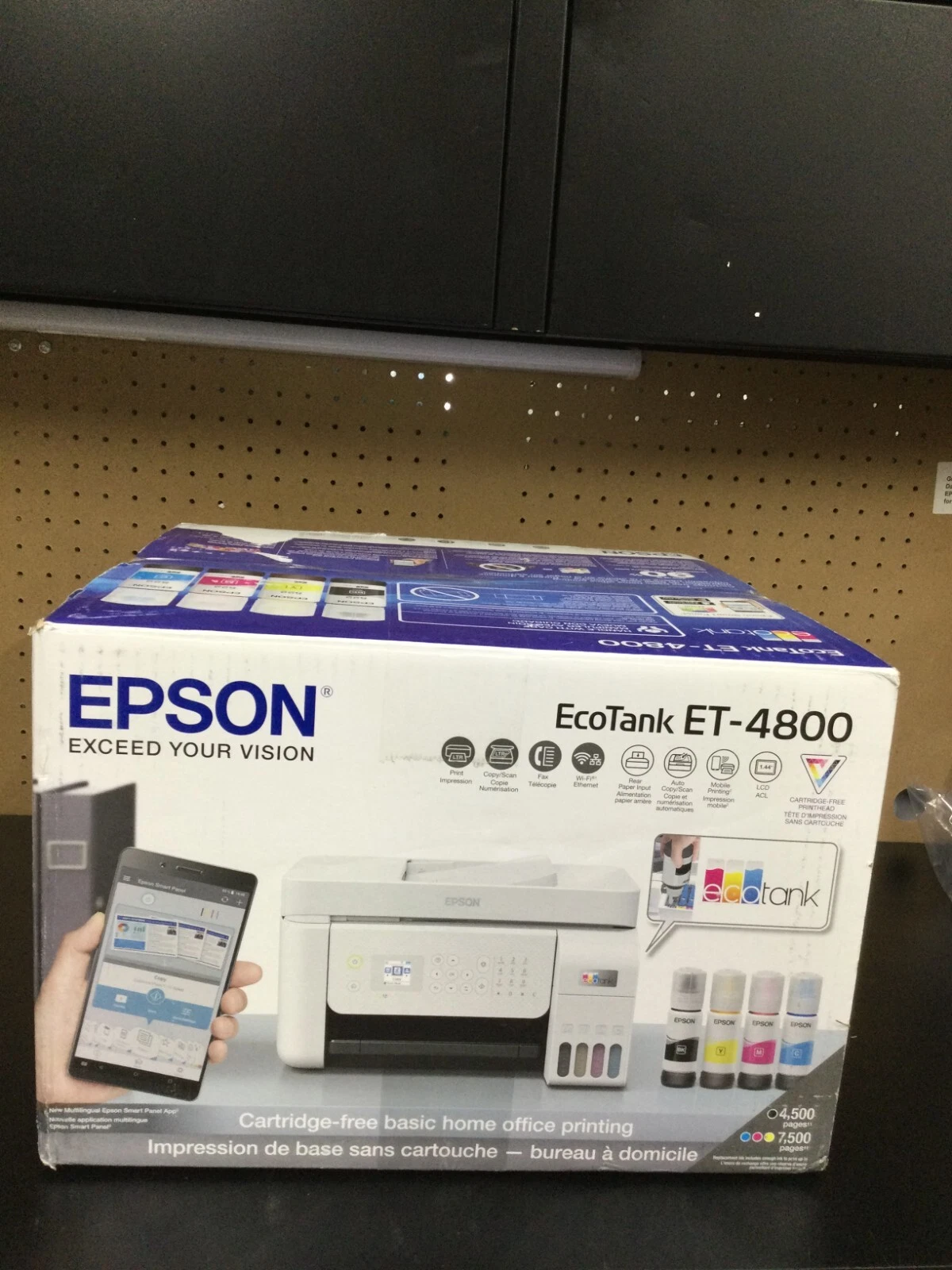 NOB EPSON ECOTANK ET-4800 All in one CARTRIDGE -FREE BASIC HOME OFFICE ...
