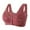 Wine, variant on Wdfiry Women's Plus Size Daily Bra Push Up Bras No Underwire High Support Front Closure Front Snaps Full Coverage Easy Close Bras