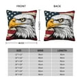 thumbnail image 2 of Fuzoiu American Bald Eagle Print Square Pillow Cover,Hidden Zipper Design,Luxury Square Pillow Case, Throw Pillow,Couch Cushion-20"x20", 2 of 7