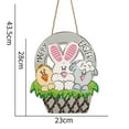 Federra Easter Bunny Logo For Front Door Decorations Wooden