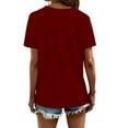 thumbnail image 3 of Women's V Neck T Shirts Casual Short Sleeve Summer Basic Tops Tees, 3 of 5
