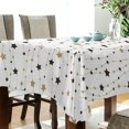 thumbnail image 3 of GZHJMY Table Cloth Indoor & Outdoor Tablecloth Wrinkle Resistant Waterproof Decorative Table Cover for Kitchen, Spring, Holiday, Party (60" x 90", Cute Christmas Star Texture) Home Decor, 3 of 7