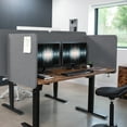 thumbnail image 2 of VIVO Dark Gray Clamp-on 60" and 24" Desktop Privacy Panels (3 Panels), Dividers, 2 of 8