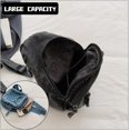 thumbnail image 7 of Sunyuer Women Vintage Denim Sling Bag, Lightweight Casual Crossbody Chest Bag, Multi Pocket Denim Fanny Pack Adjustable Strap Daypack for Travel Walking Commute, 7 of 7