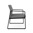 thumbnail image 4 of Chaise Bariatrique de Réception et Salle d'Attente Gansett / Acier Noir / Gris Pâle, 4 of 5