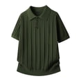 thumbnail image 6 of COSFO Mens Big and Tall Polo Shirts Golf Performance Short Sleeve Casual Shirt Textured Collared Solid Pullover Classic Fit Mens T-Shirts, 6 of 6