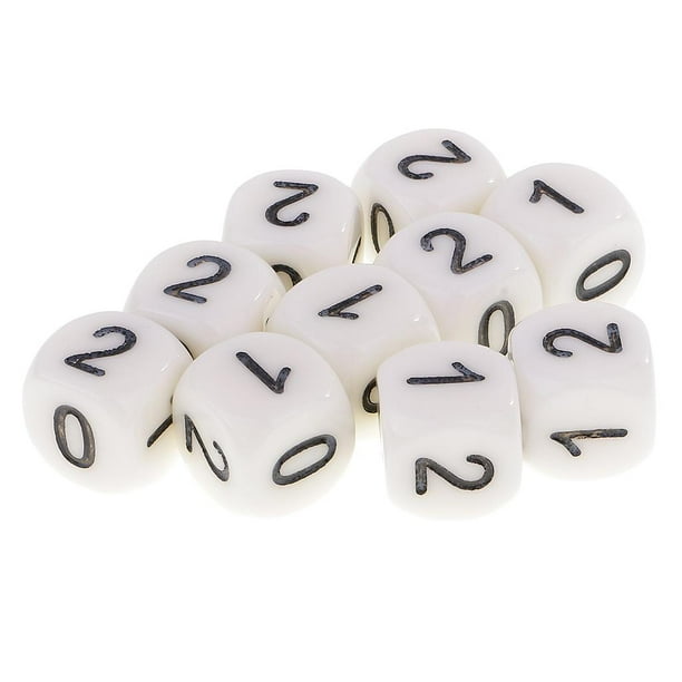 Juego de 10 Dados Numéricos de 16 Mm para Juegos de Dados O Matemáticas