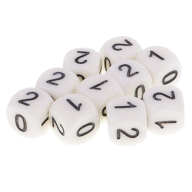 10 Pedazos Numerales 16 Milímetros Dices Fijados Para Juegos De La Matemáticas