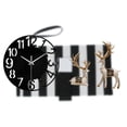 thumbnail image 2 of Reloj de pared grande,Reloj de pared acrílico silencioso de estilo moderno.,Reloj de pared grande de oficina,silencioso,fácil de leer y sencillo.,Estatua de alce y ciervo,Figuras de alce y, 2 of 8