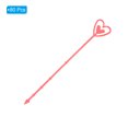 thumbnail image 3 of Uxcell Floral Pick Card Holder, 80Pcs 9" Plastic Straight Head Heart Stick Flower Pick Card Holder, Red, 3 of 6