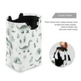 thumbnail image 3 of Yayeee Freestanding Laundry Hamper with Handle Collapsible Large Storage Basket for Clothes, Green Dinosaur Pattern, 3 of 7