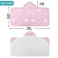 thumbnail image 4 of Yayeee Kids Hooded Towel with Hand Pockets Beach Soft Absorbent Bath Wrap 50 x 23.5 inch, Ice Cream Rainbow Pattern, 4 of 5