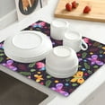 thumbnail image 6 of XMXT Microfiber Drying Mats, Green Leafy Colorful Butterfly Absorbent Dish Drying Mat for Kitchen Counter, 16 x 18 inches, 6 of 9
