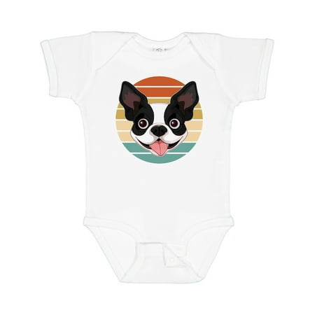

Inktastic Boston Terrier Dog Retro Sunset Gift Baby Boy or Baby Girl Bodysuit