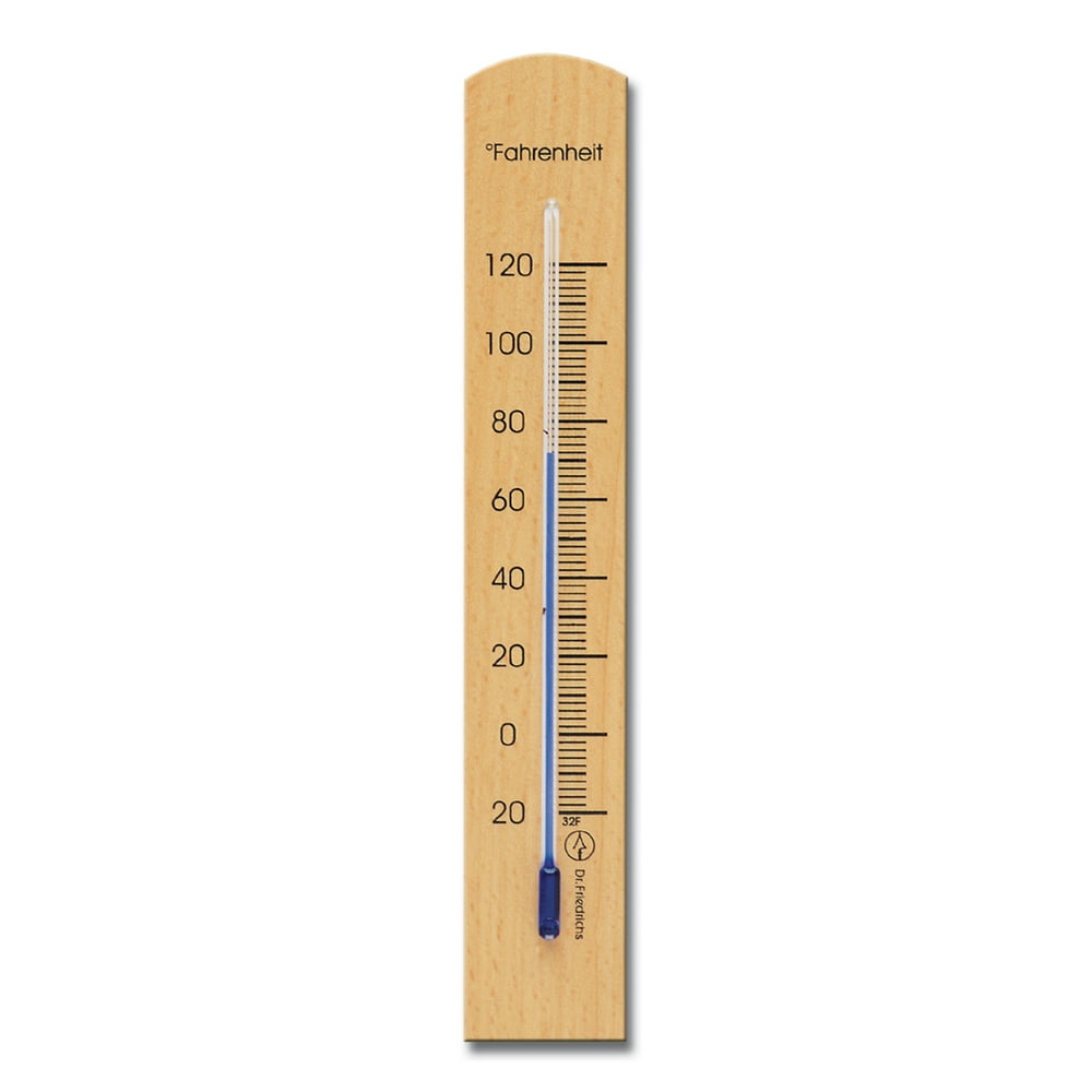 Wall Thermometer 7.12 inch Beechwood Natural Finish