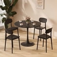 thumbnail image 6 of 31.5" Modern Round Dining Table, Holaki Small Space Kitchen Table with MDF Top & Metal Base for Dining Room, Living Room, Coffee Corner, Black, 6 of 7