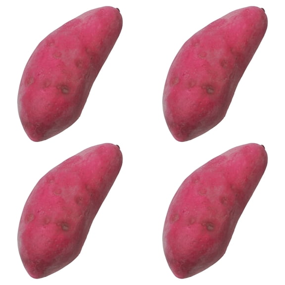 4pcs de espuma artificial realista de camote de camote decoraciones de batata disparando accesorios