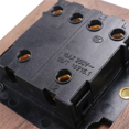 thumbnail image 1 of 4X American Industrial Style Light Switch Socket, Solid Wood Brass Toggle Switch Plate, Antique Home Stay Switch(2), 1 of 5