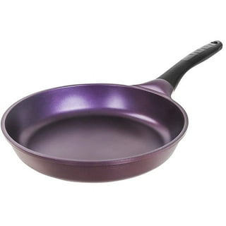 Choice 12 Aluminum Non-Stick Fry Pan with Purple Allergen-Free Silicone  Handle