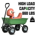 thumbnail image 6 of SUNCOO Dump Garden Cart with Heavy Duty Poly Garden Utility Yard Wagon with Wheels, 600lbs Multifunctional Pulling Wagon (Green), 6 of 7
