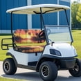 thumbnail image 3 of Aplkyhs Palm Tree Golf Cart Seat Covers Beach Sunset Print Club Car Seat Bottom and Backrest Cushion Universal Club Car Seat Covers Comfort Golf Cart Rear Seat with Elastic Band, 3 of 6