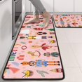 thumbnail image 2 of Kitchen Rugs Sets Of 2,Pink Christmas Nutcracker Pattern Anti Fatigue Kitchen Mat Rugs Non Slip Washable,Decorative Kitchen Floor Mats for Kitchen,Sink,Laundry,17"x47"+17"x47", 2 of 5
